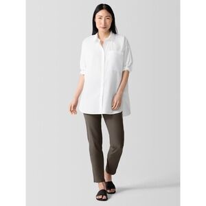 Eileen Fisher Women's XS Washable Stretch Crepe Slim Pant Slim Fit, Ankle Length